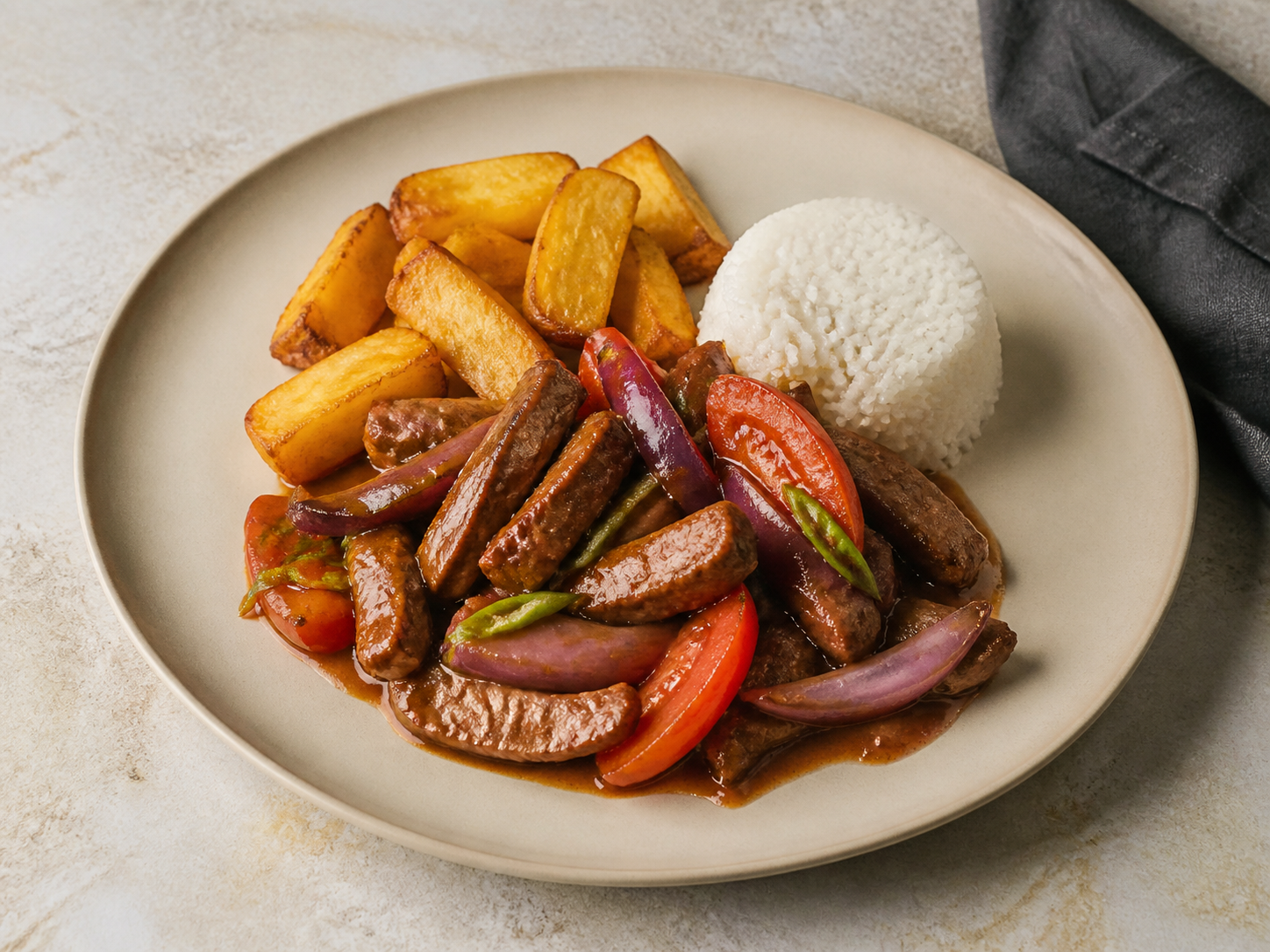 Lomo saltado Mesa Viva